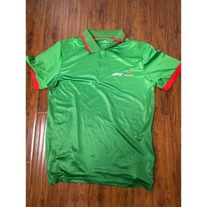 Official F1 Formula 1 Racing HEINEKEN Sponsor Green Logo Polo Men's 2XL